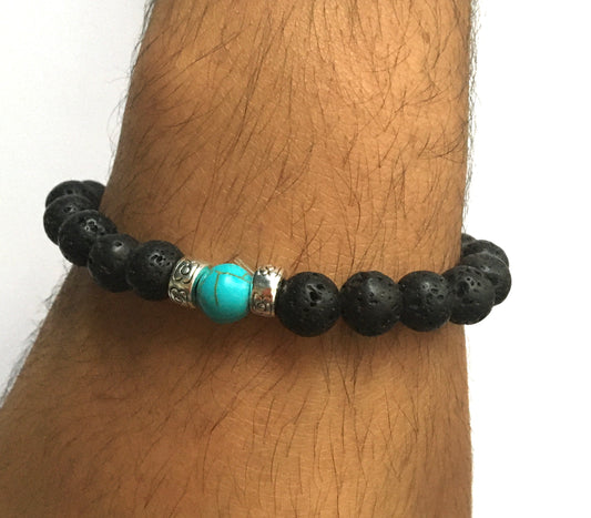 Bracelet en perles volcaniques